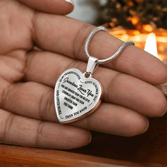 To My Granddaughter – Grandma Loves You Heart Necklace