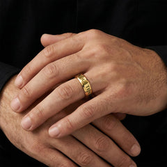 Personalised Engraved Men’s Ring – Custom Name, Date or Message Band (Gift for Him, Boyfriend, Husband)