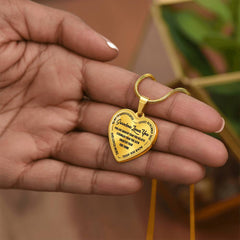 To My Granddaughter – Grandma Loves You Heart Necklace