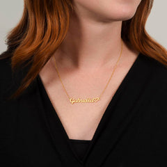 Custom Name with Heart Necklace- Personalised Jewelry Gift for Her