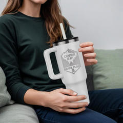 My Happy Place 40oz Insulated Tumbler – Laser Engraved Travel Mug