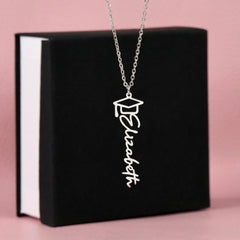 Personalised Graduation Name Necklace – Custom Script Pendant with Cap - Graduation Gift