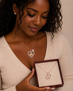 To a Beautiful New Mum- Baby Feet Heart Necklace
